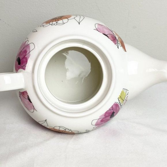 INDIGO Small Floral Teapot With Strainer - Picture 5 of 10